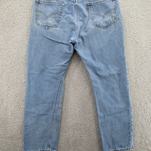 Vintage Levi's 505 Jeans Men's 36x30 Regular Fit Straight Leg Light Wash 90s - Picture 11 of 13